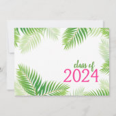 エレガントハワイアンルアウ(ハワイ式宴会)卒業写真 招待状 (裏面)