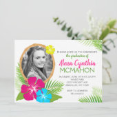 エレガントハワイアンルアウ（ハワイ式宴会）卒業写真 招待状 (スタンド正面)