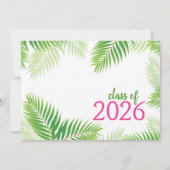 エレガントハワイアンルアウ（ハワイ式宴会）卒業写真 招待状 (裏面)