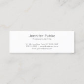 エレガントハンドスクリプモダント最小プロフェッショナル スキニー名刺 (裏面)