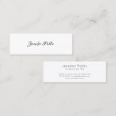 エレガントハンドスクリプモダント最小プロフェッショナル スキニー名刺 (正面/裏面)