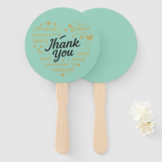 エレガントハンドファンスタイリッシュ- & Practical Gift ハンドファン (正面&裏面)