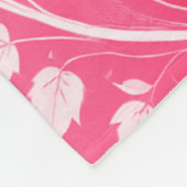 エレガントハートつる植物:ロマンチックなフローラデザイン フリースブランケット (角)