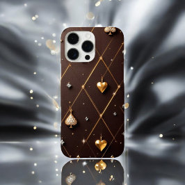エレガントハートとダイヤモンドプロテクター iPhone 16 PRO MAXケース