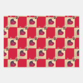 エレガントハートとバラ ラッピングペーパーシート (正面)