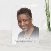 エレガントハートカスタムの葬儀で永遠に撮った サンキューカード (正面)