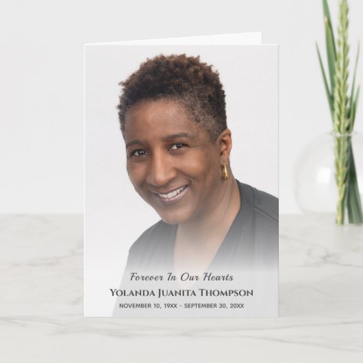 エレガントハートカスタムの葬儀で永遠に撮った サンキューカード (正面)