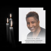 エレガントハートカスタムの葬儀で永遠に撮った サンキューカード