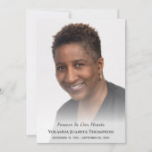 エレガントハートカスタムの葬儀で永遠に撮った サンキューカード (正面)