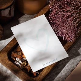 エレガントハートシンプルミニマリストノートカード ノートカード