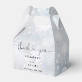 エレガントハートスクリプト冬の雪結婚片 フェイバーボックス (正面サイド)
