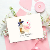 エレガントハートスモダン・シャンパンバレンタイン・カード 招待状