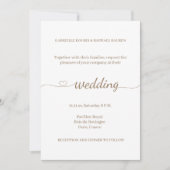 エレガントハートスワッモダンシュミニマ結婚リスト 招待状 (正面)