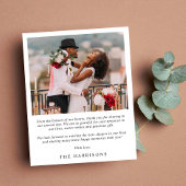 エレガントハートス結婚クリプトの写真サンキューカード