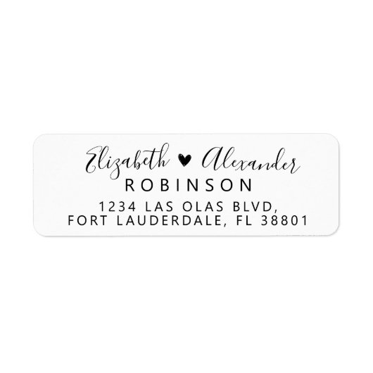 エレガントハートス結婚クリプトの差出人住所ラベル ラベル (正面)