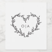 エレガントハートス結婚クリプト ワインラベル (シングルラベル)