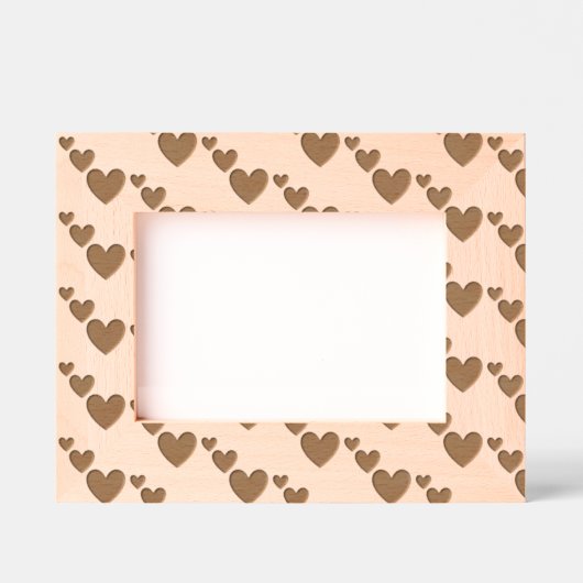 エレガントハートパターモダンン、シンプルパターン レーザー彫刻フレーム (正面)