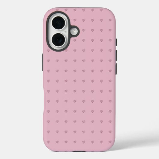 エレガントハートパターンPink Phone / iPadケース Case-Mate iPhoneケース (裏面)
