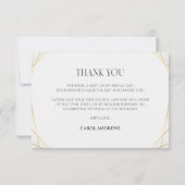 エレガントハートパール&プロセッコゴールド ブライダルシャワー サンキューカード (裏面)