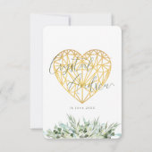 エレガントハートユーカリフォーマル結婚葉 出欠カード (裏面)