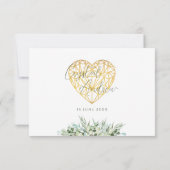 エレガントハートユーカリフォーマル結婚葉 出欠カード (裏面)