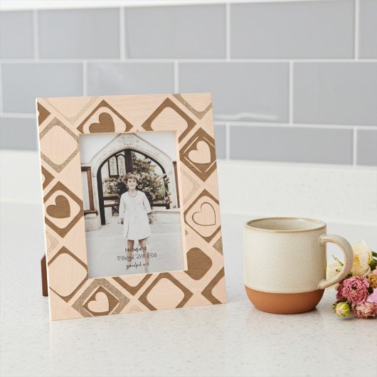 エレガントハート刻印写真枠 レーザー彫刻フレーム