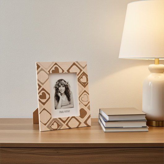 エレガントハート刻印写真枠 レーザー彫刻フレーム