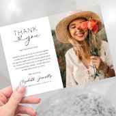 エレガントハート卒業写真サンキューカード サンキューカード