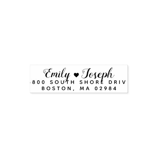 エレガントハート差出人住所 セルフインキングスタンプ (デザイン)