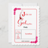 エレガントハート枠バレンタインパーティー 招待状 (正面)