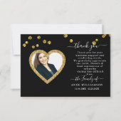 エレガントハート枠フォト葬儀サンキューカード サンキューカード (正面)