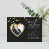 エレガントハート枠フォト葬儀サンキューカード サンキューカード (スタンド正面)