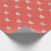 エレガントハート格子ギフトラップ ラッピングペーパー (角)