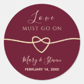 エレガントハート結婚式の引き出物 ラウンドシール (正面)