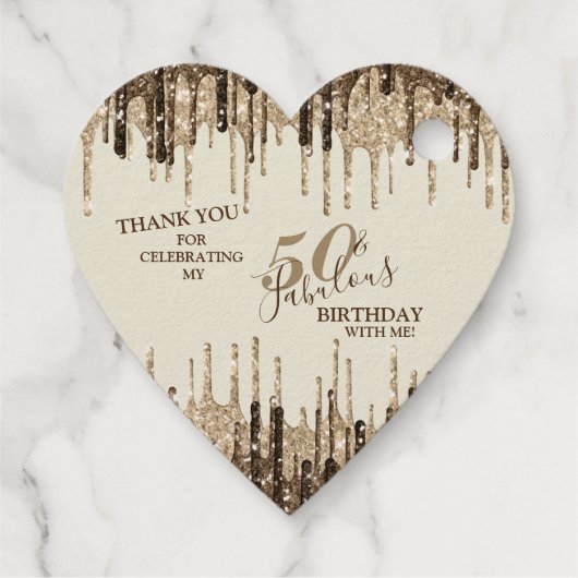 エレガントハート金ゴールド50と素晴らしい誕生日実在 フェイバータグ (裏面)