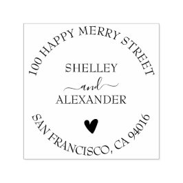 エレガントハート2名差出人住所 セルフインキングスタンプ