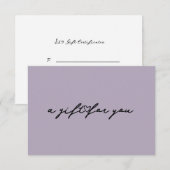 エレガントハート ビューティー ギフト ミュート証明書 カード (正面/裏面)