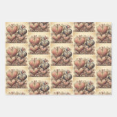 エレガントハート ラッピングペーパーシート (正面)