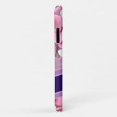 エレガントハートVIOLETストライプの iPhoneの名前 Case-Mate iPhoneケース (裏面/右)