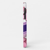 エレガントハートVIOLETストライプの iPhoneの名前 Case-Mate iPhoneケース (裏面/左)