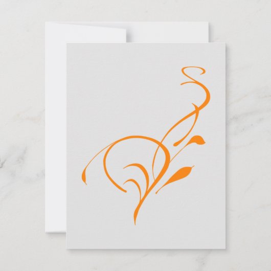 エレガントバイクとスワールウェディングRSVP 出欠カード (裏面)