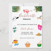 エレガントバチェロレッテと週末の日程 招待状 (正面)