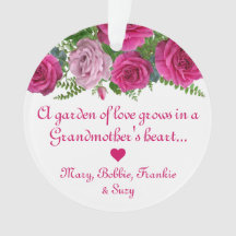 エレガントバラおばあちゃんオーナメントfrom Grandkids