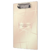 エレガントバラかわいらし金ゴールドと赤面ピンクの幾何学 クリップボード (左)