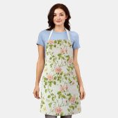 エレガントバラつる植物フローリッシュ エプロン (着用した状態)
