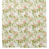 エレガントバラつる植物フローリッシュ シャワーカーテン (正面)