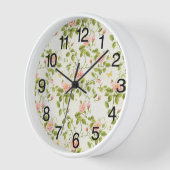 エレガントバラつる植物フローリッシュ 壁時計 (傾斜)