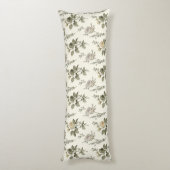 エレガントバラとつる植物パターン ボディピロー (裏面 (縦))