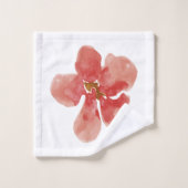 エレガントバラとクリームフローラの水色 バスタオルセット (ウォッシュタオル)