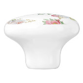 エレガントバラに金ゴールドが刻ま葉れた セラミックノブ (側面)